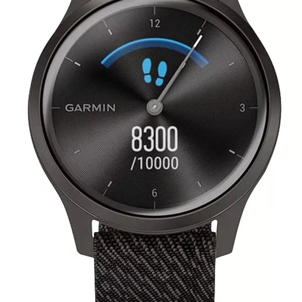 Garmin Unisex Vivomove 3 Style Black Nylon Strap Smart Watch 24.1mm